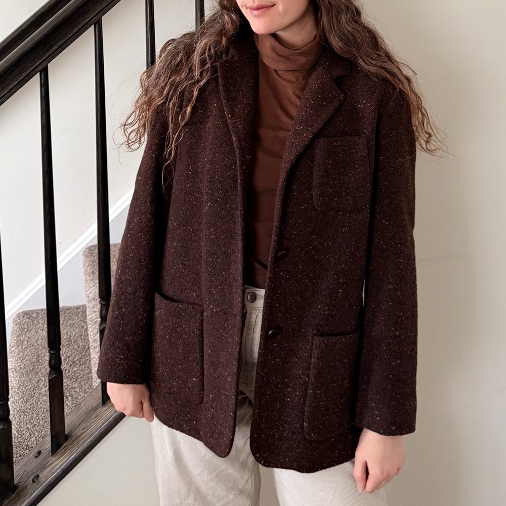 Liz Claiborne Brown Wool Blend Blazer